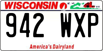 WI license plate 942WXP