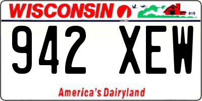 WI license plate 942XEW
