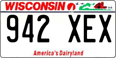 WI license plate 942XEX