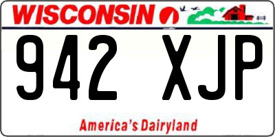 WI license plate 942XJP