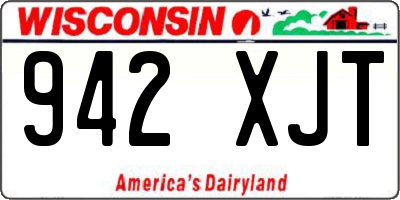 WI license plate 942XJT
