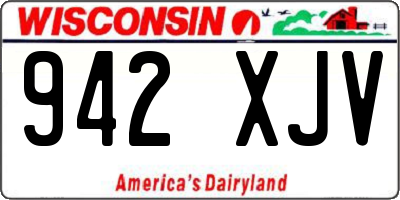 WI license plate 942XJV