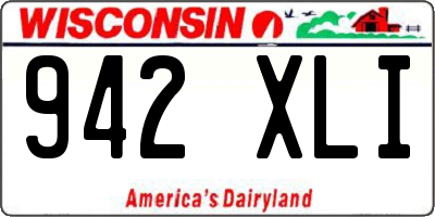 WI license plate 942XLI