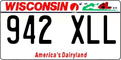 WI license plate 942XLL