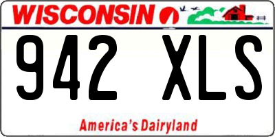 WI license plate 942XLS