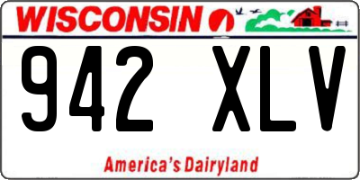WI license plate 942XLV