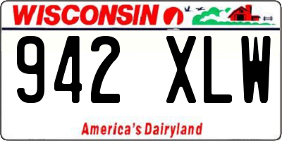 WI license plate 942XLW