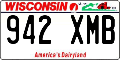WI license plate 942XMB