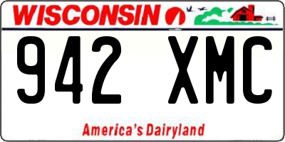 WI license plate 942XMC