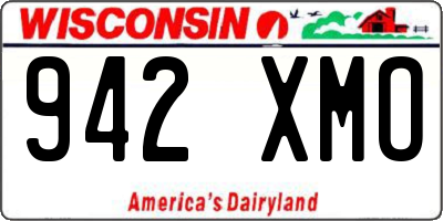 WI license plate 942XMO