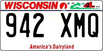 WI license plate 942XMQ