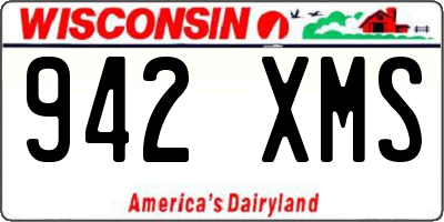 WI license plate 942XMS