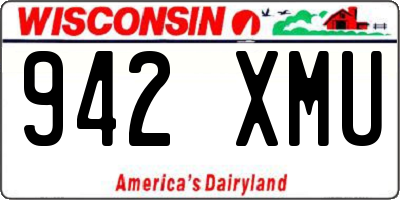 WI license plate 942XMU