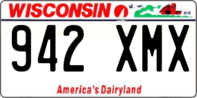 WI license plate 942XMX