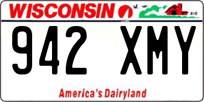 WI license plate 942XMY