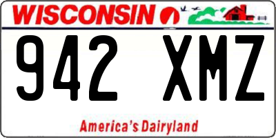 WI license plate 942XMZ