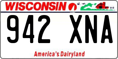 WI license plate 942XNA