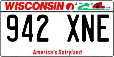 WI license plate 942XNE