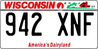 WI license plate 942XNF