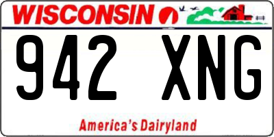WI license plate 942XNG