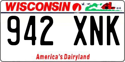 WI license plate 942XNK