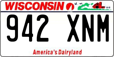 WI license plate 942XNM
