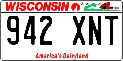 WI license plate 942XNT