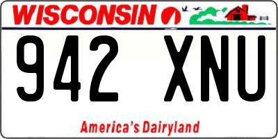 WI license plate 942XNU