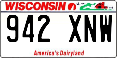 WI license plate 942XNW
