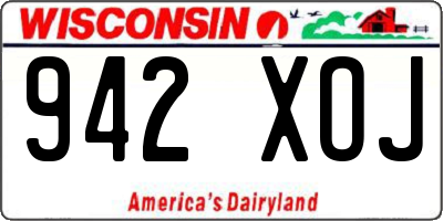 WI license plate 942XOJ