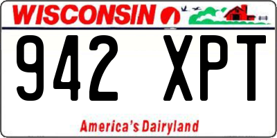 WI license plate 942XPT