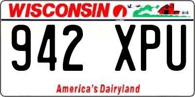 WI license plate 942XPU