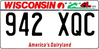 WI license plate 942XQC