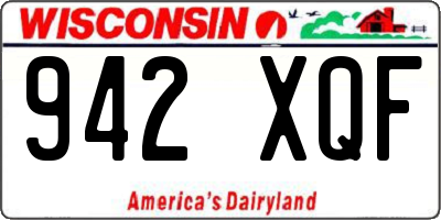 WI license plate 942XQF