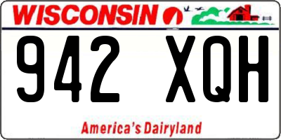 WI license plate 942XQH