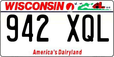 WI license plate 942XQL