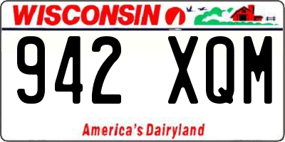 WI license plate 942XQM