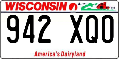 WI license plate 942XQO