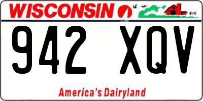 WI license plate 942XQV