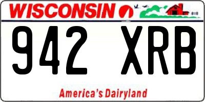 WI license plate 942XRB