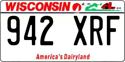 WI license plate 942XRF