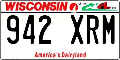 WI license plate 942XRM