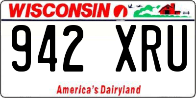 WI license plate 942XRU