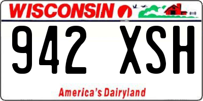 WI license plate 942XSH