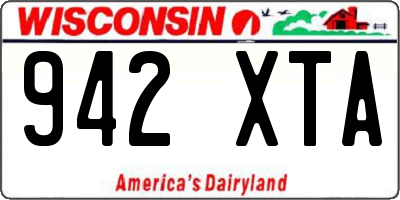 WI license plate 942XTA