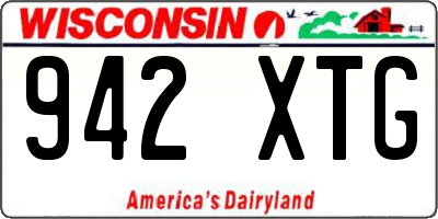 WI license plate 942XTG