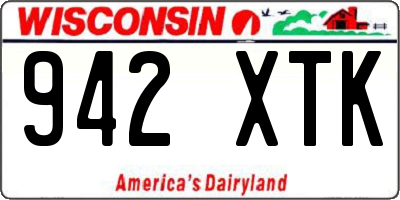WI license plate 942XTK