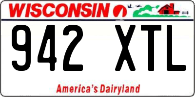 WI license plate 942XTL