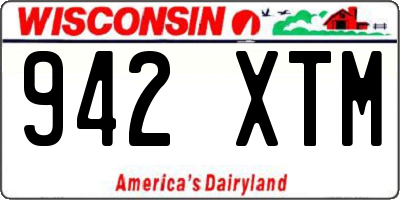WI license plate 942XTM