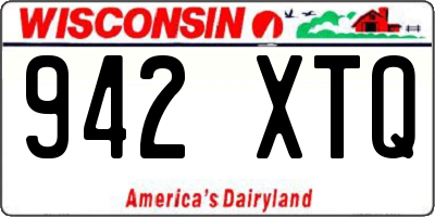 WI license plate 942XTQ